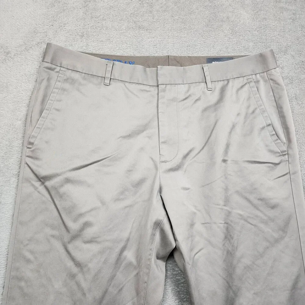 Bonobos Men’s Friday Pants Size 35x30 Gray Slim Fit Chino Style 100% Cotton